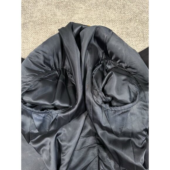 Vtg Brooks Brothers Blazer Mens‎ 43 Blue Brooksease Wool Gold Buttons Flaw - Picture 12 of 16